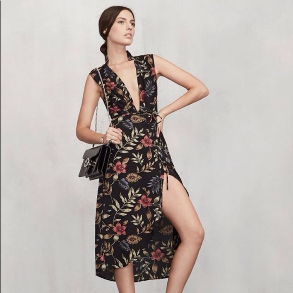 Reformation Jentri Dress island print